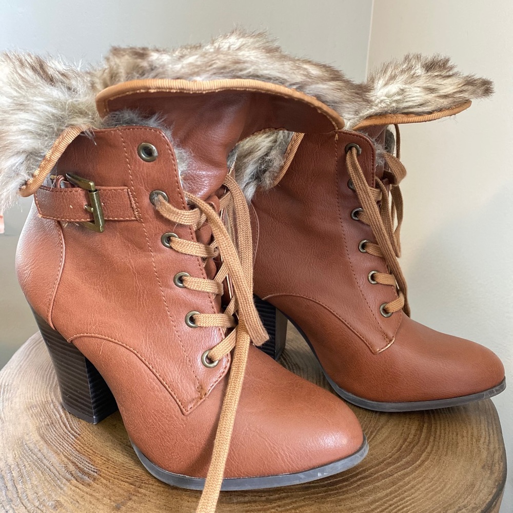 Fur Heel Boots